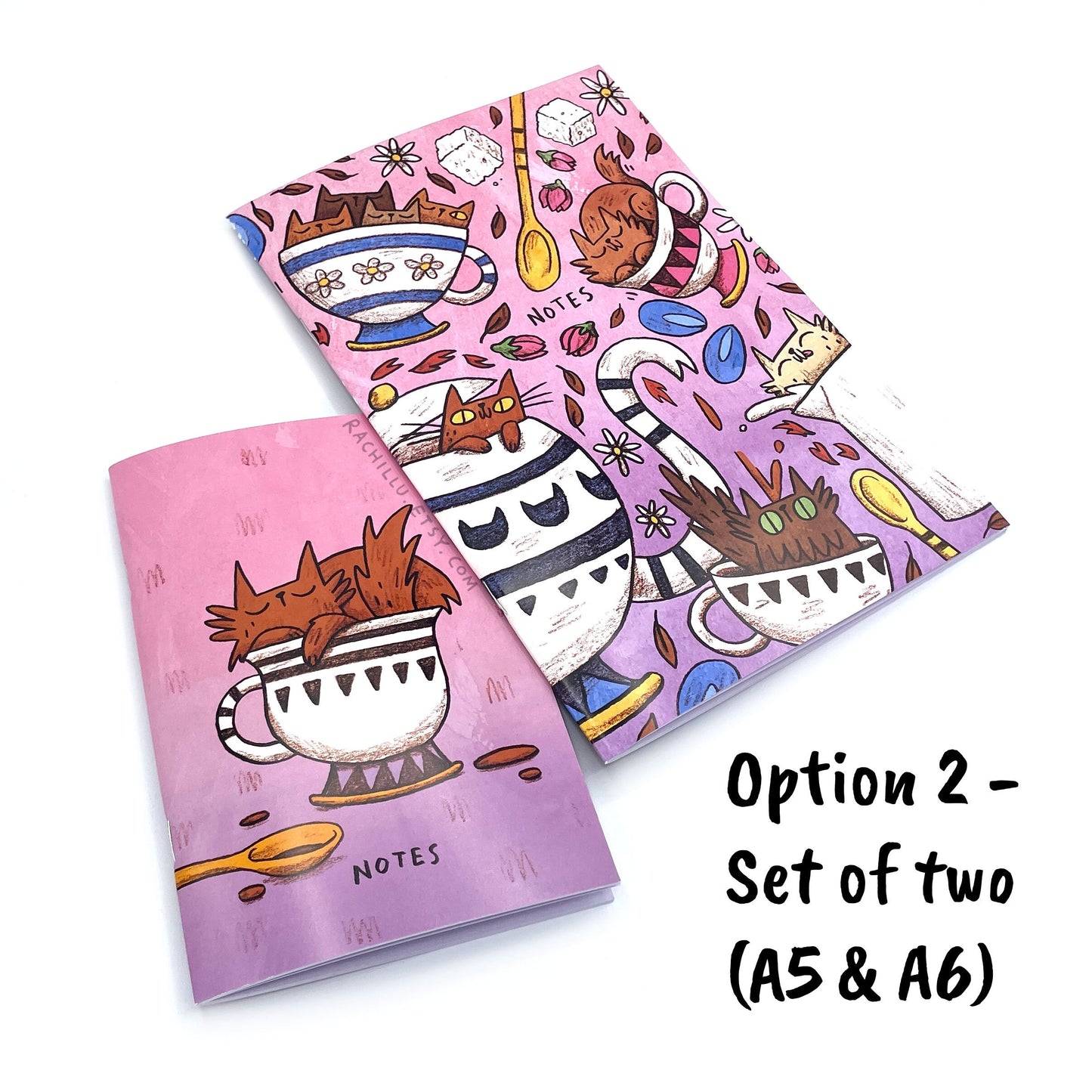 Large Cats and Tea Notebook
