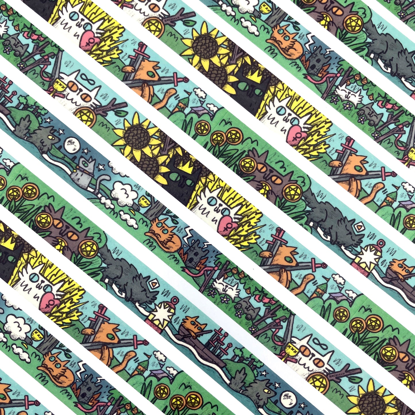 Tarot Cats Panorama Washi Tape