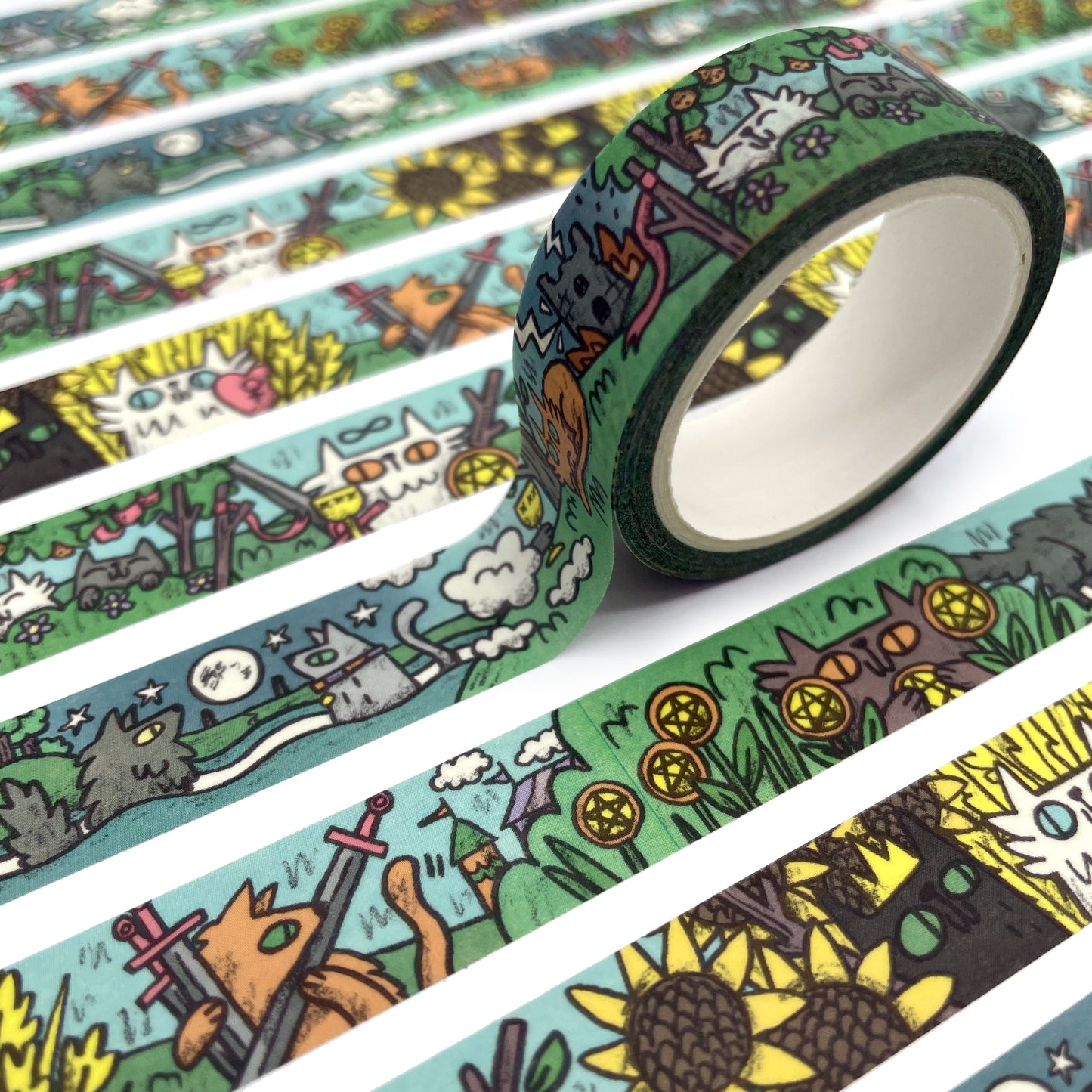 Tarot Cats Panorama Washi Tape