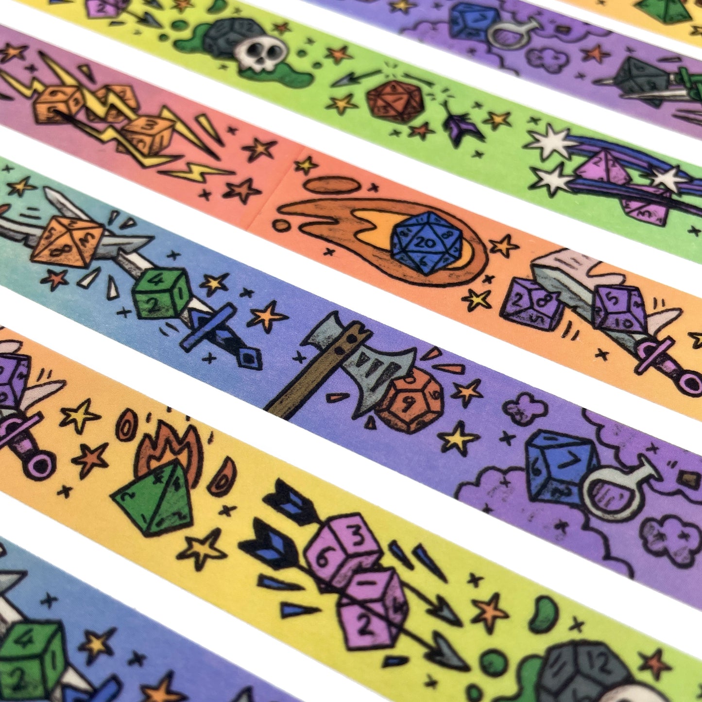 Polyhedral Dice Washi Tape