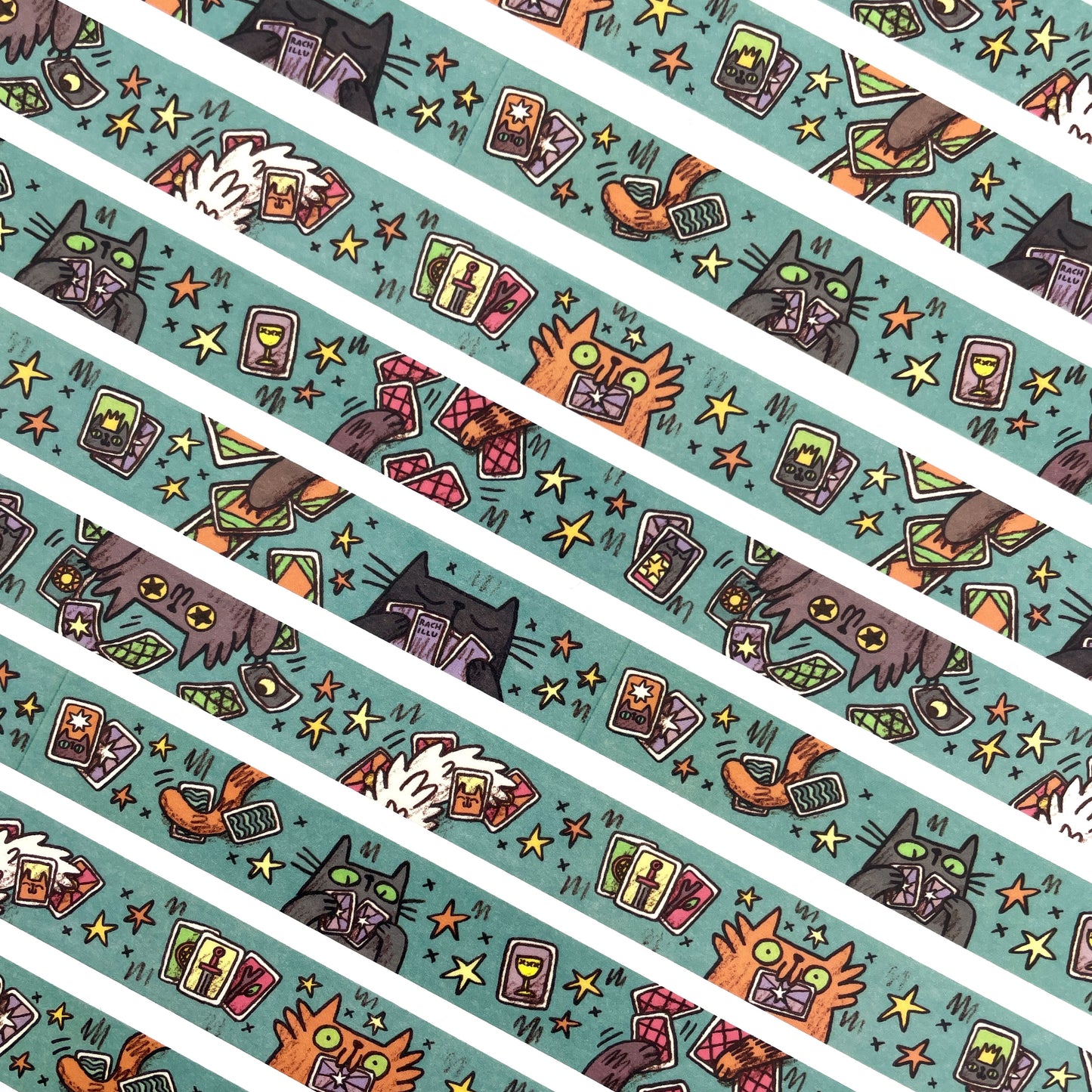 Silly Tarot Cats Washi Tape