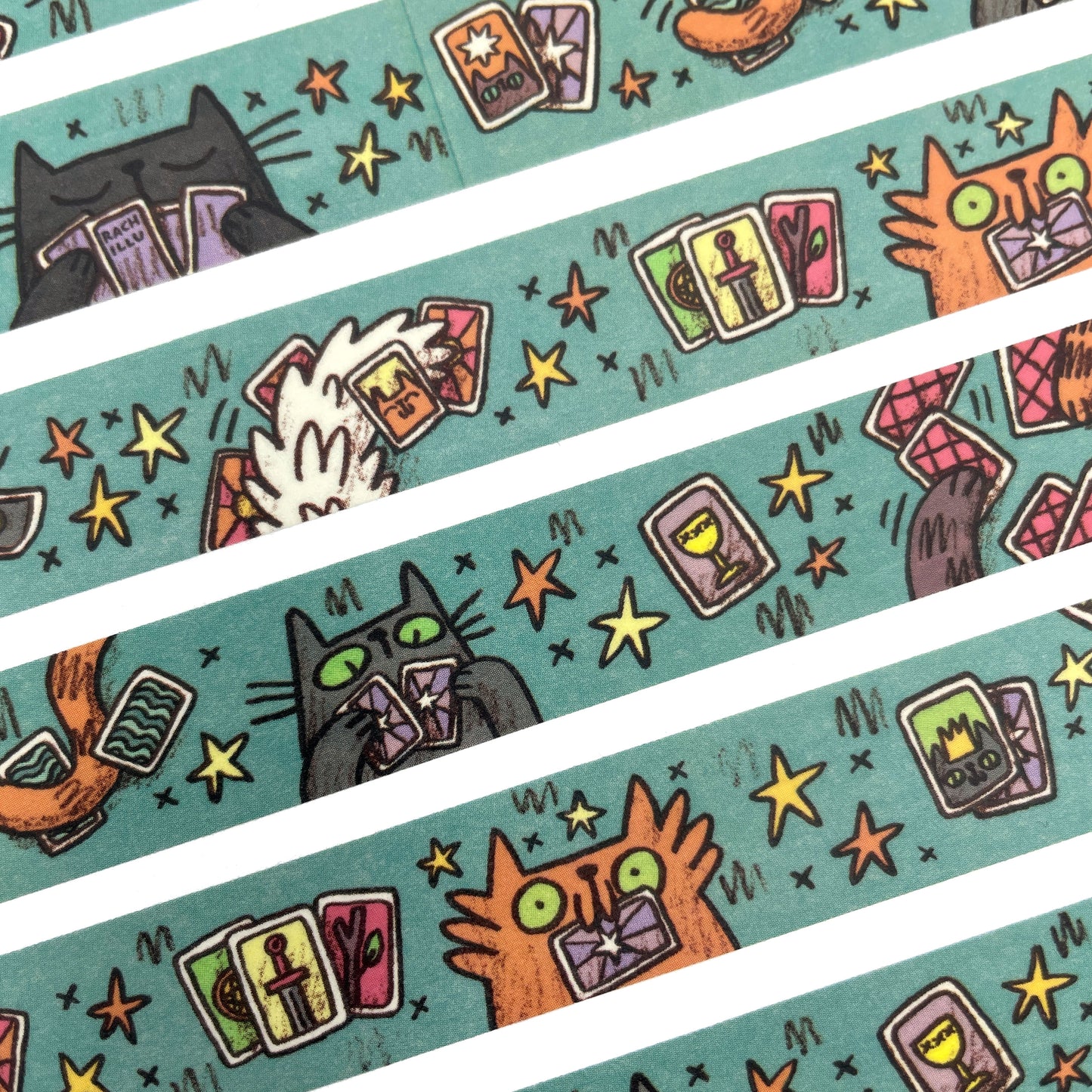 Silly Tarot Cats Washi Tape