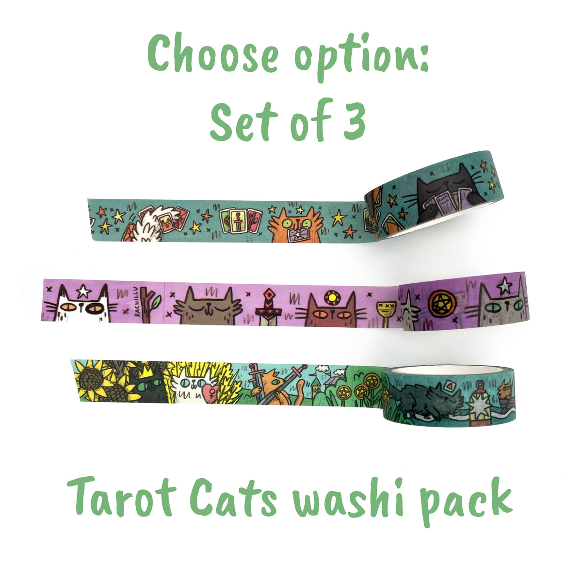 Tarot Cats Panorama Washi Tape