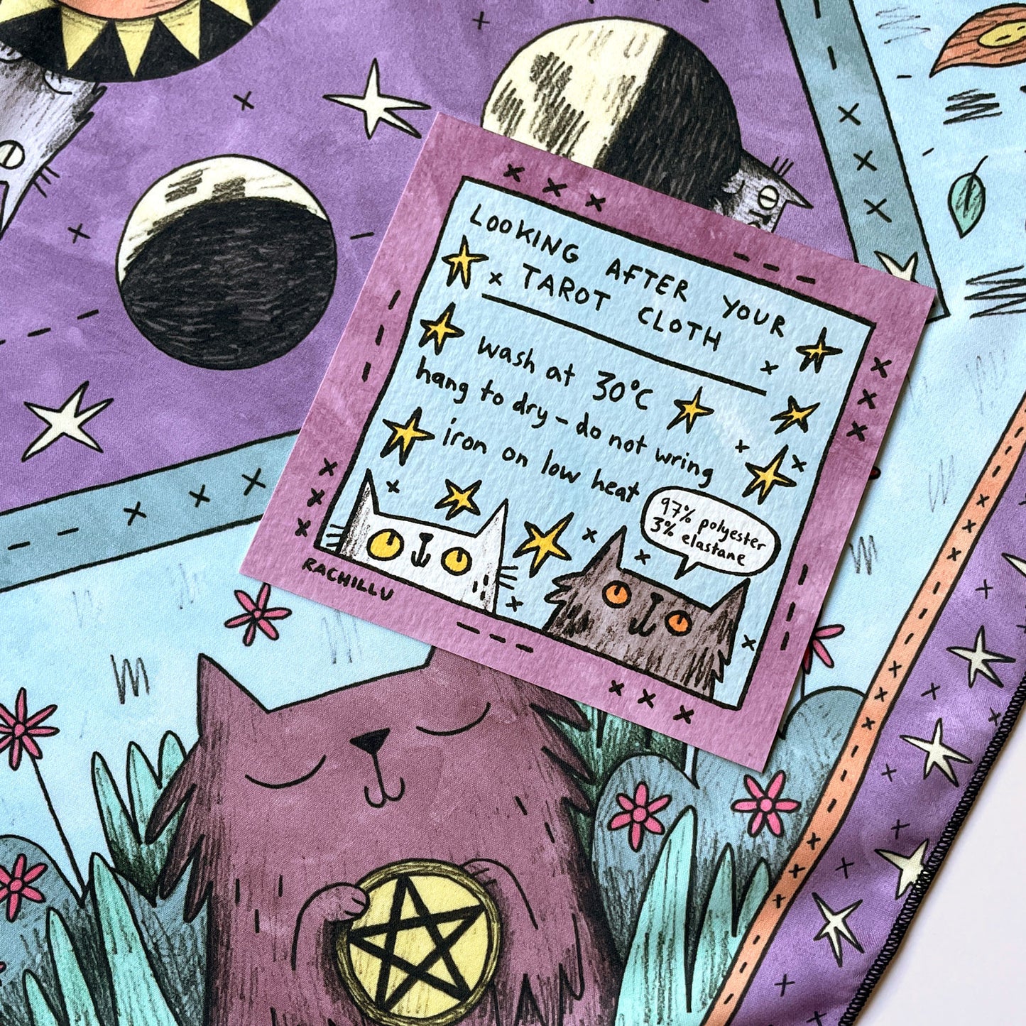 Mini Cat Tarot Deck and Cloth Set