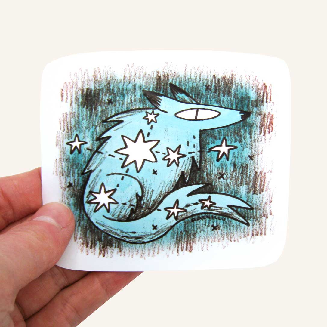 Wolf Star Sticker