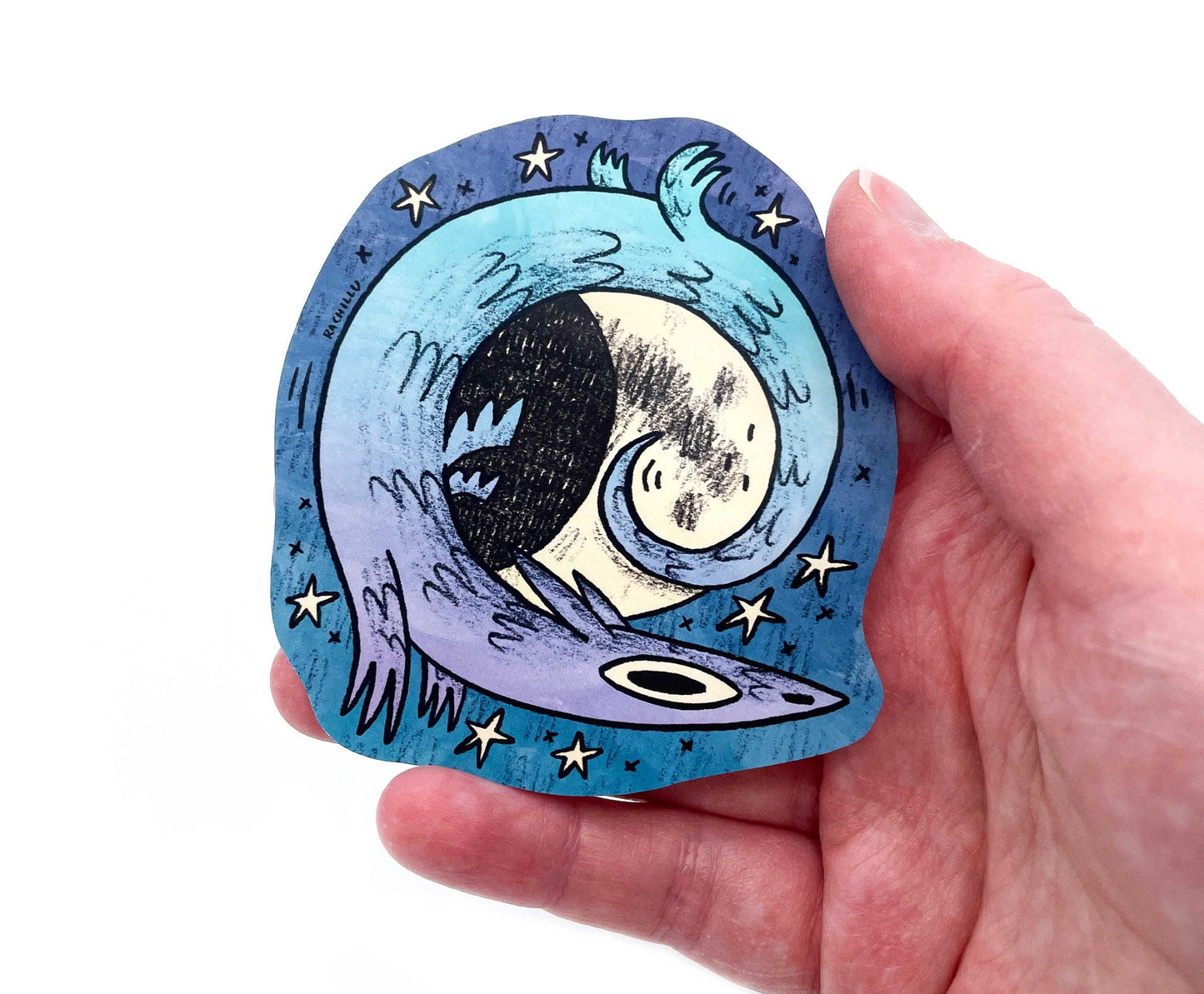 Moon Dragon Sticker