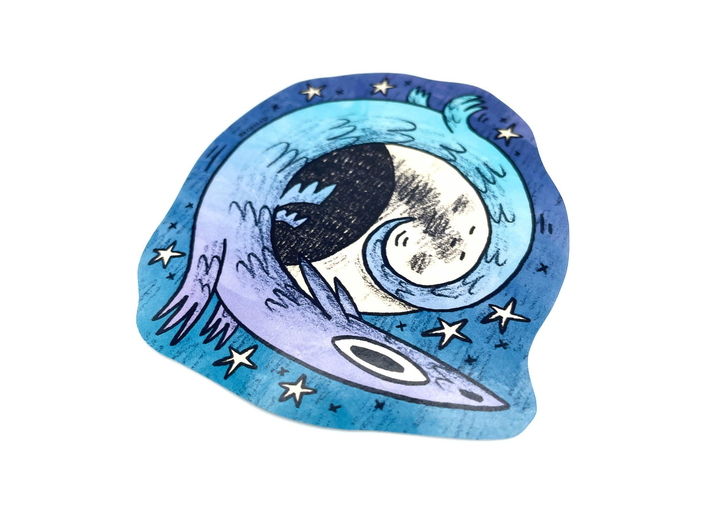 Moon Dragon Sticker