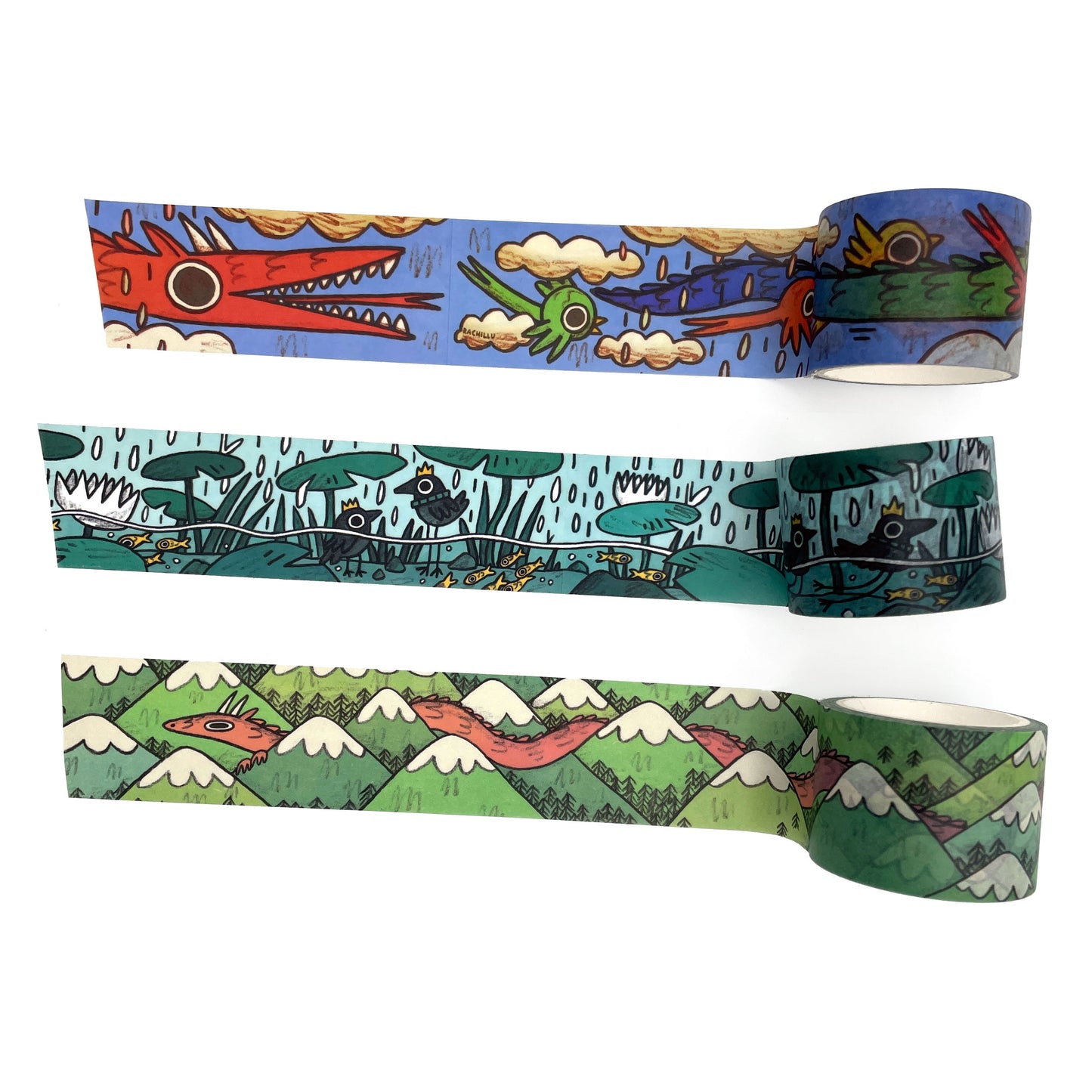 Dragons and Birds Washi Tape Pack