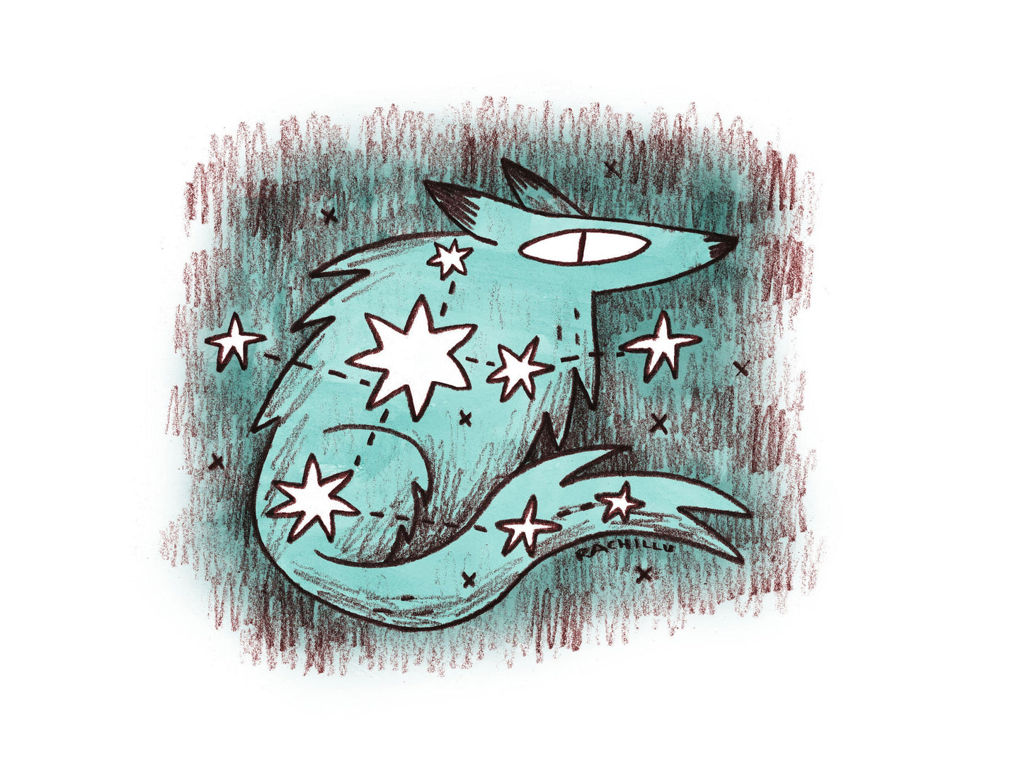 Wolf Star Sticker