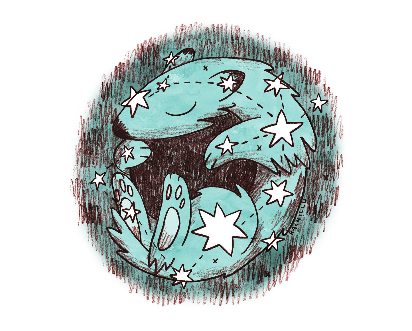 Bear Star Sticker