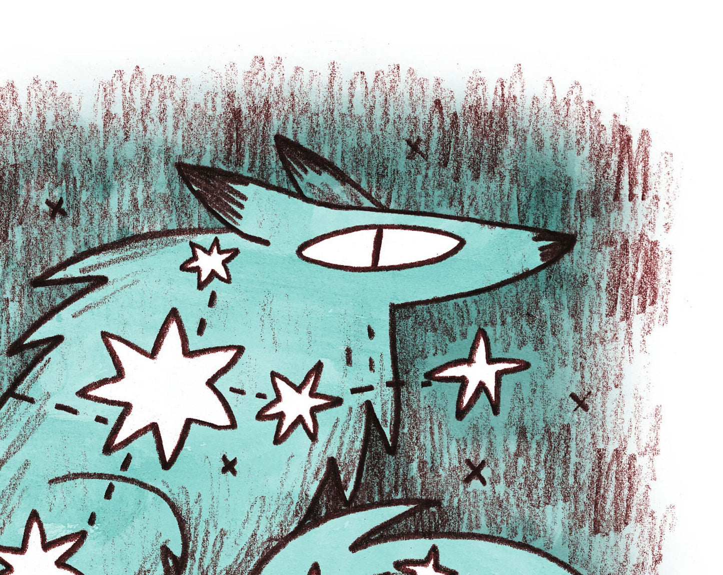 Wolf Star Sticker