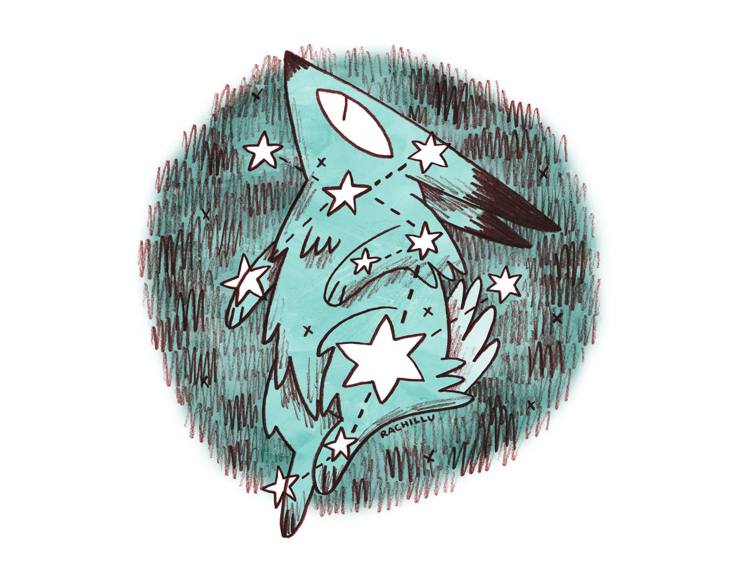 Rabbit Star Sticker