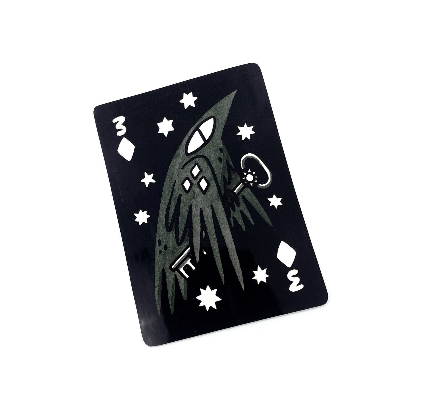 Poker Card Crow Sticker