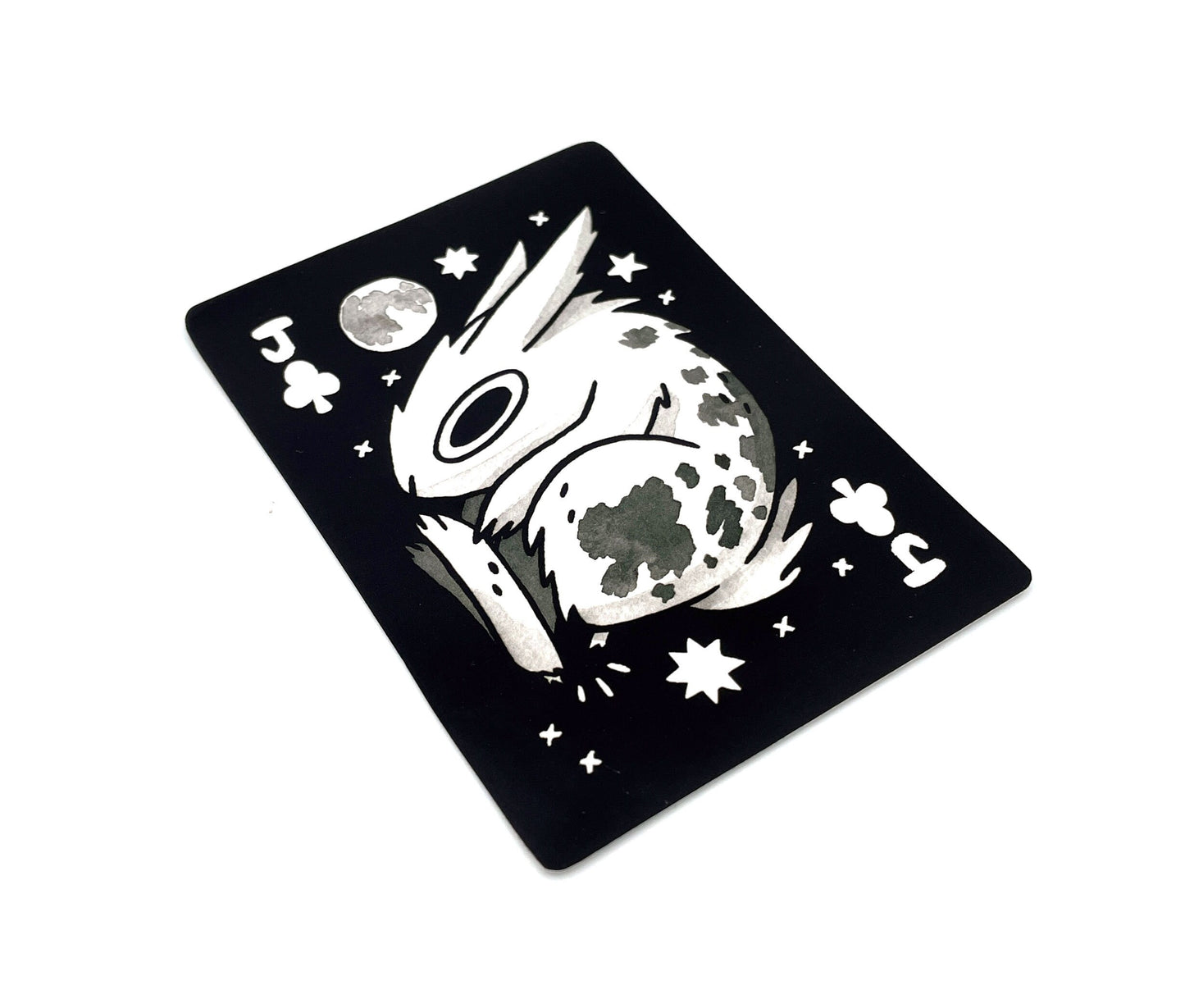Moon Rabbit Playing Card Sticker