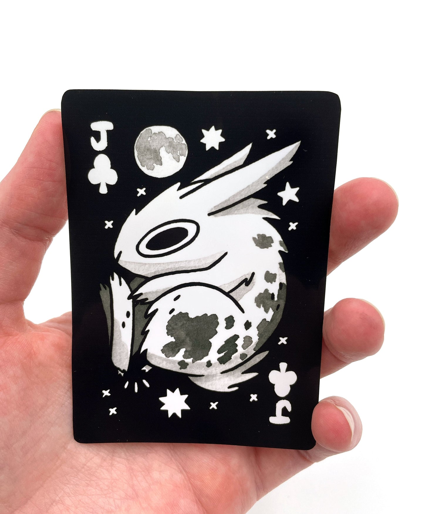 Moon Rabbit Playing Card Sticker