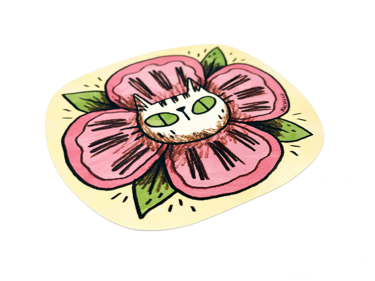 Flower Cat Sticker