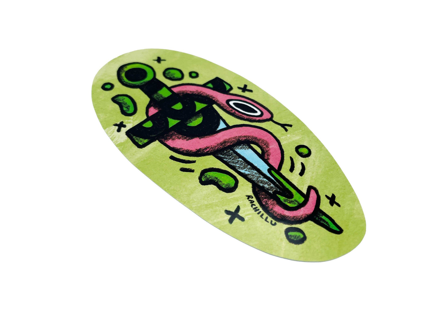 Snake and Dagger Sticker