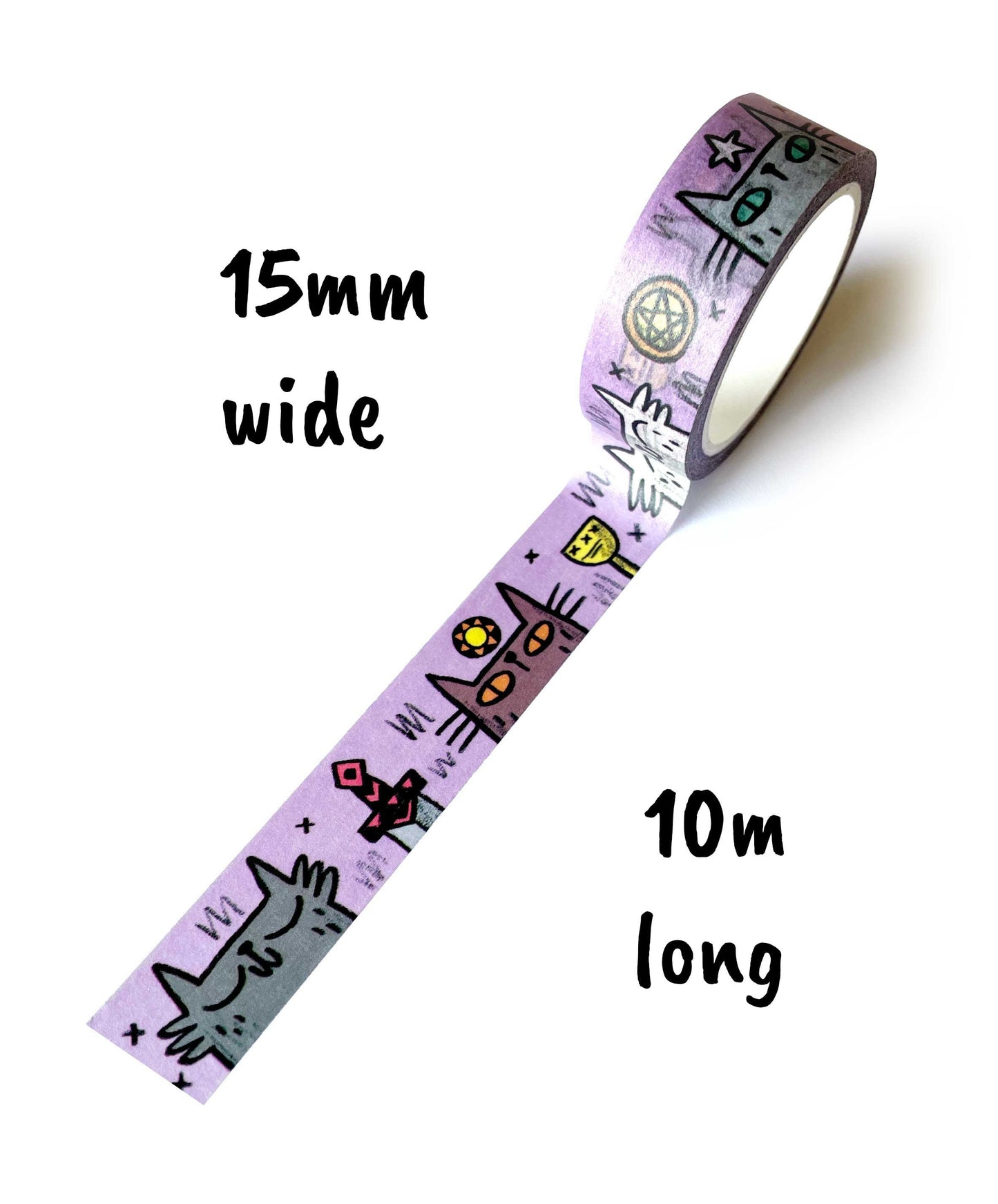 Cats and Tarot Suits Washi Tape