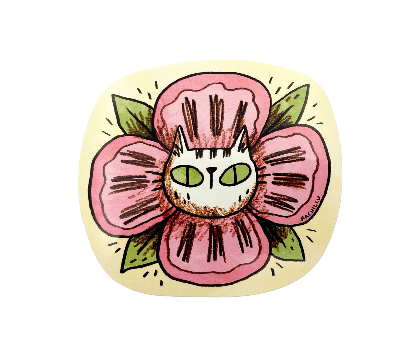 Flower Cat Sticker