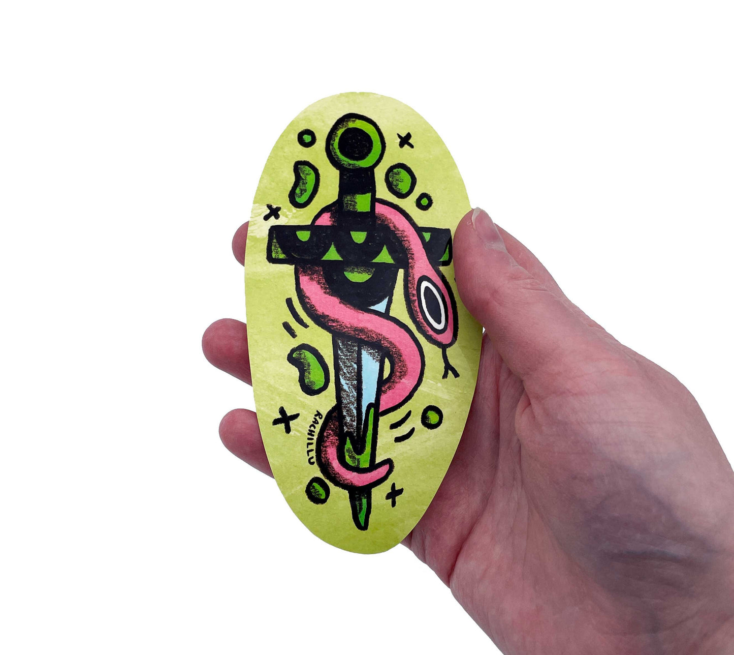 Snake and Dagger Sticker