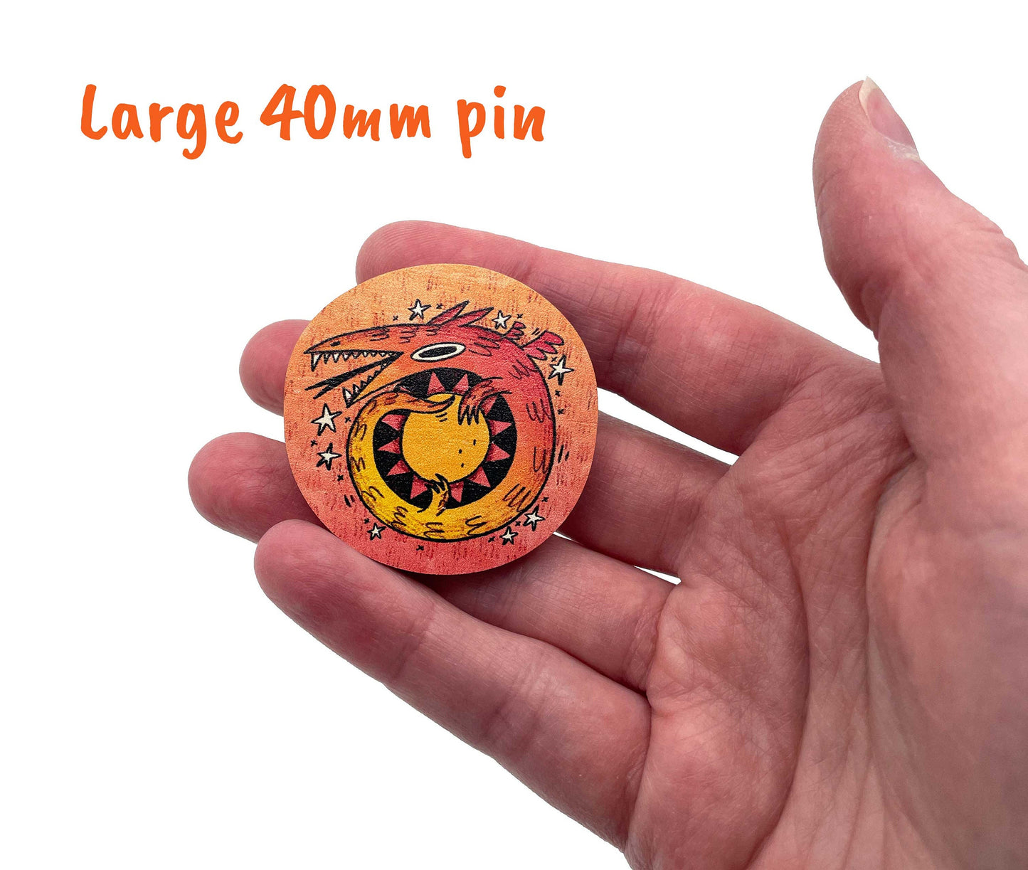 Sun and Moon Dragons Pin Badge Set