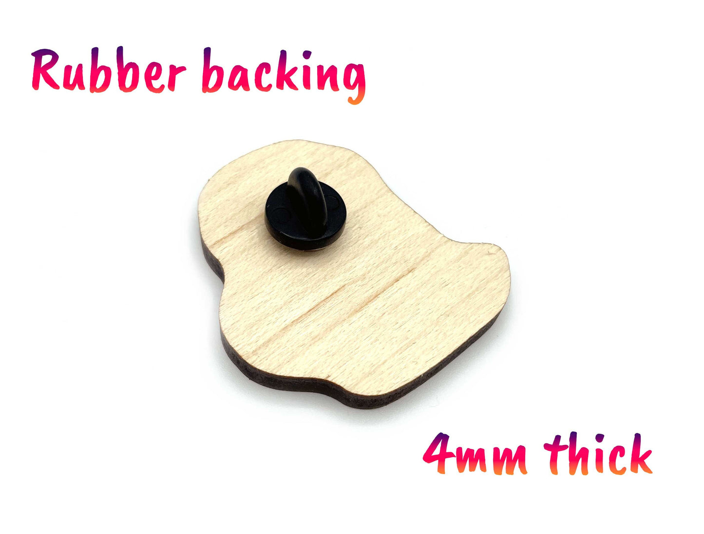 Rainbow Cat Wooden Pin