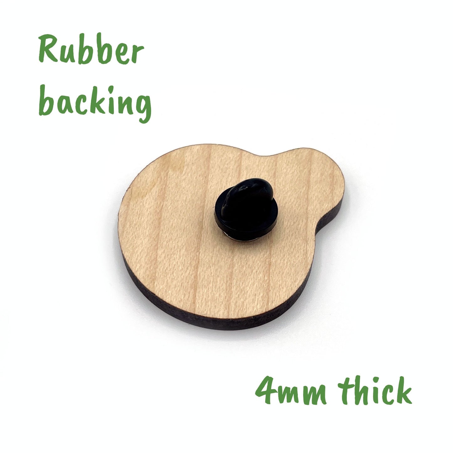 Sad Frog Wooden Pin Badge