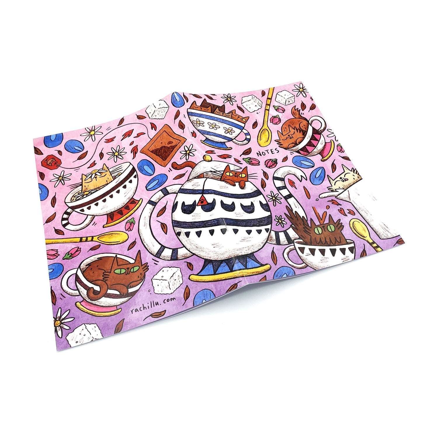 Large Cats and Tea Notebook