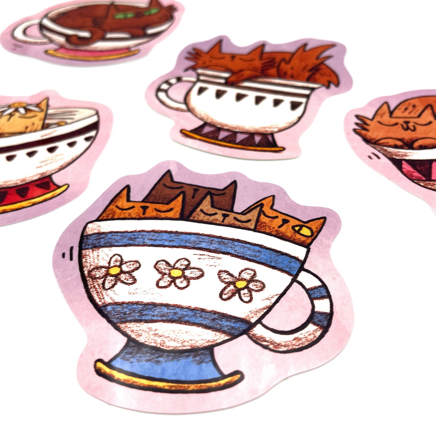 Teacup Cats Sticker Set