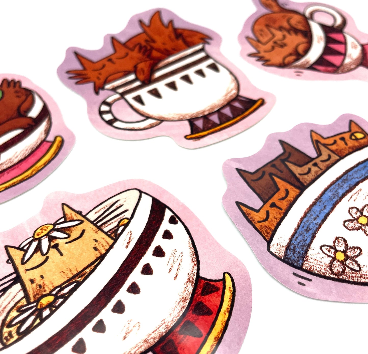 Teacup Cats Sticker Set