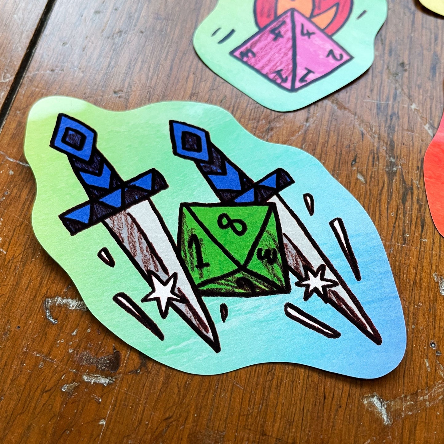Polyhedral Dice Sticker Pack
