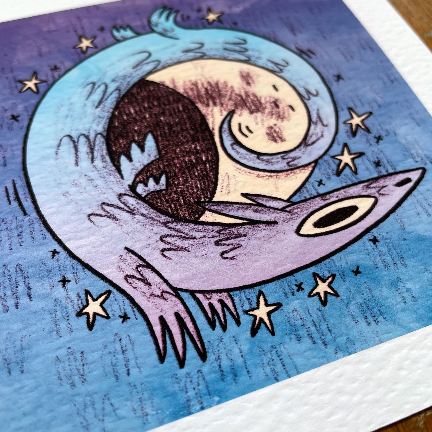 Moon Dragon art print