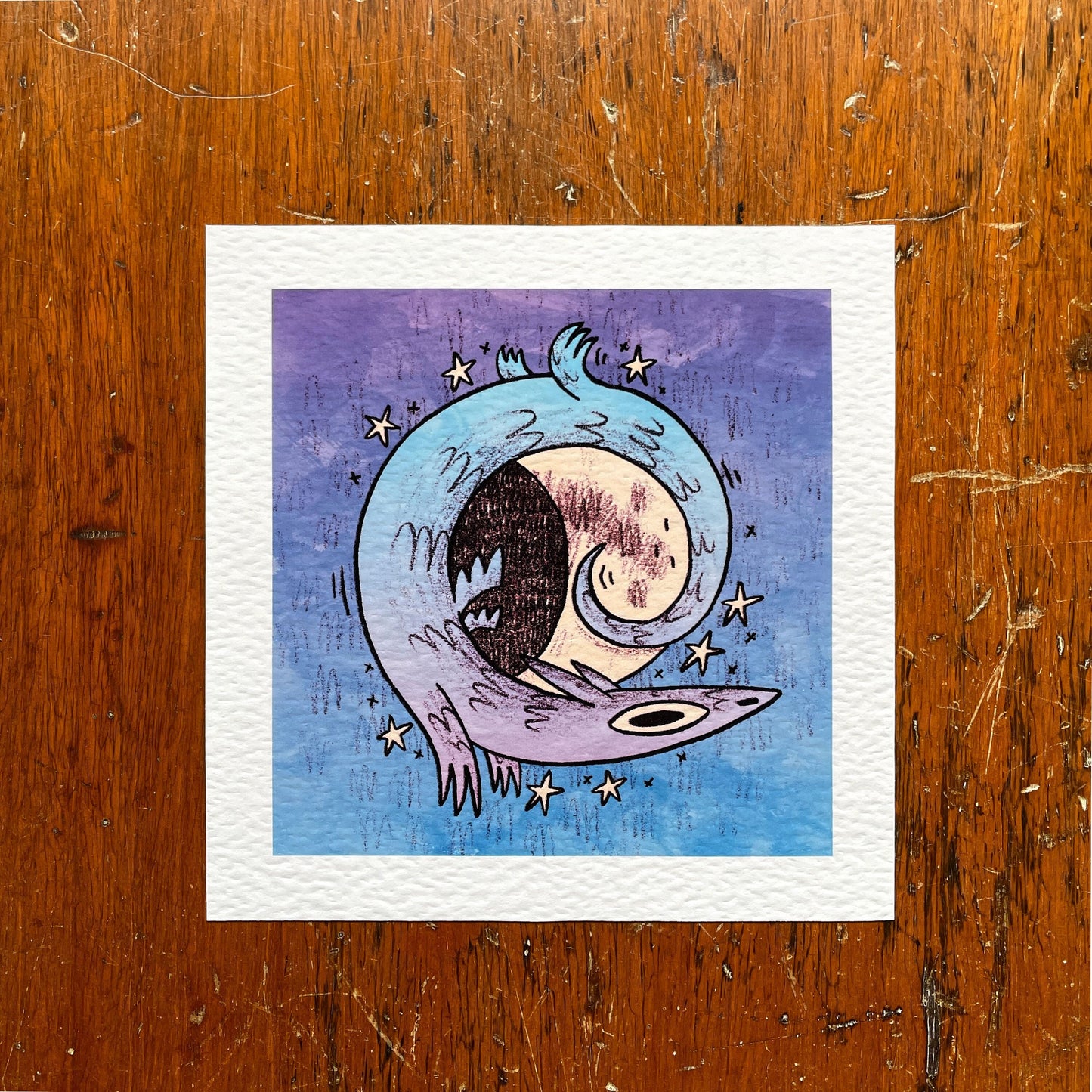 Moon Dragon art print
