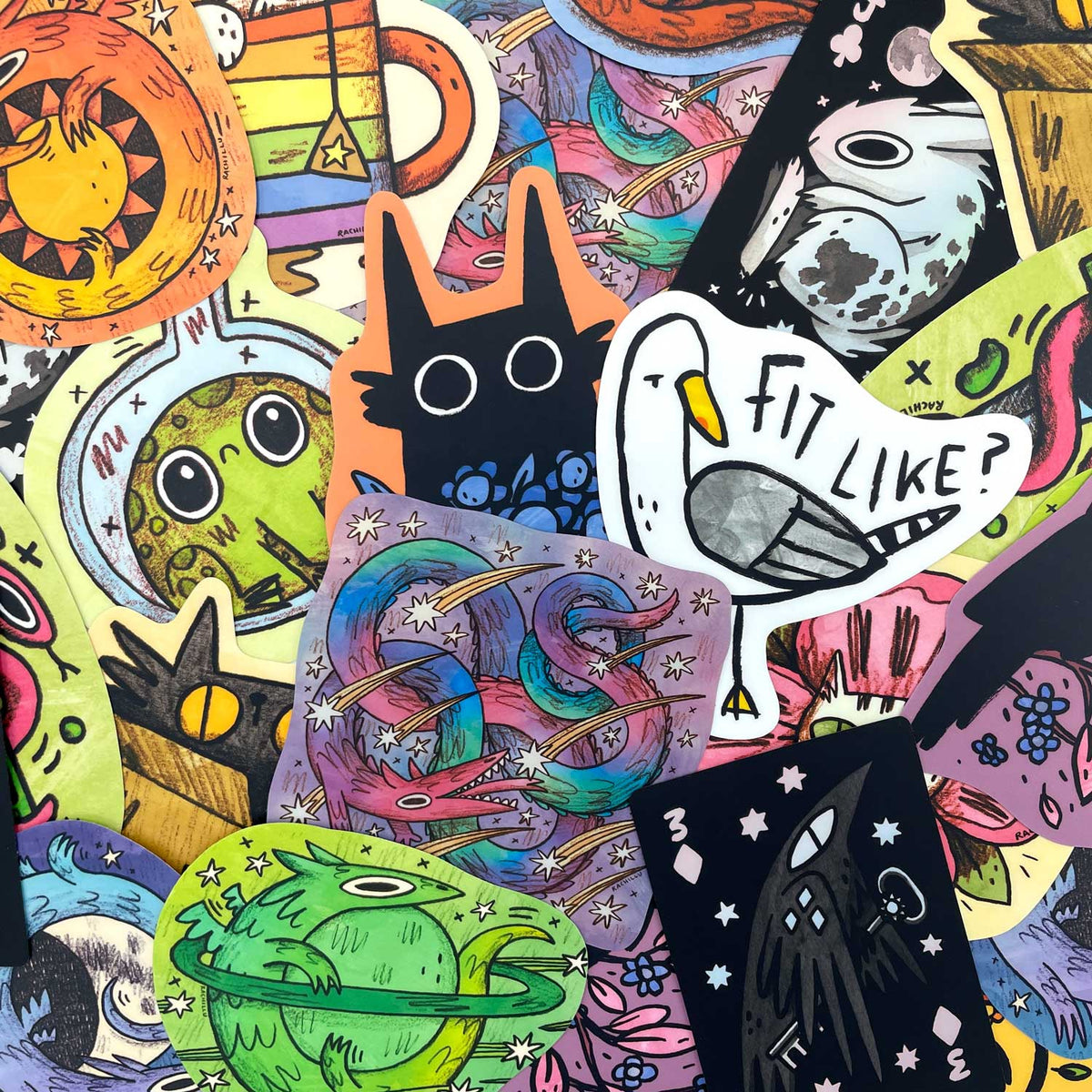Ten random stickers