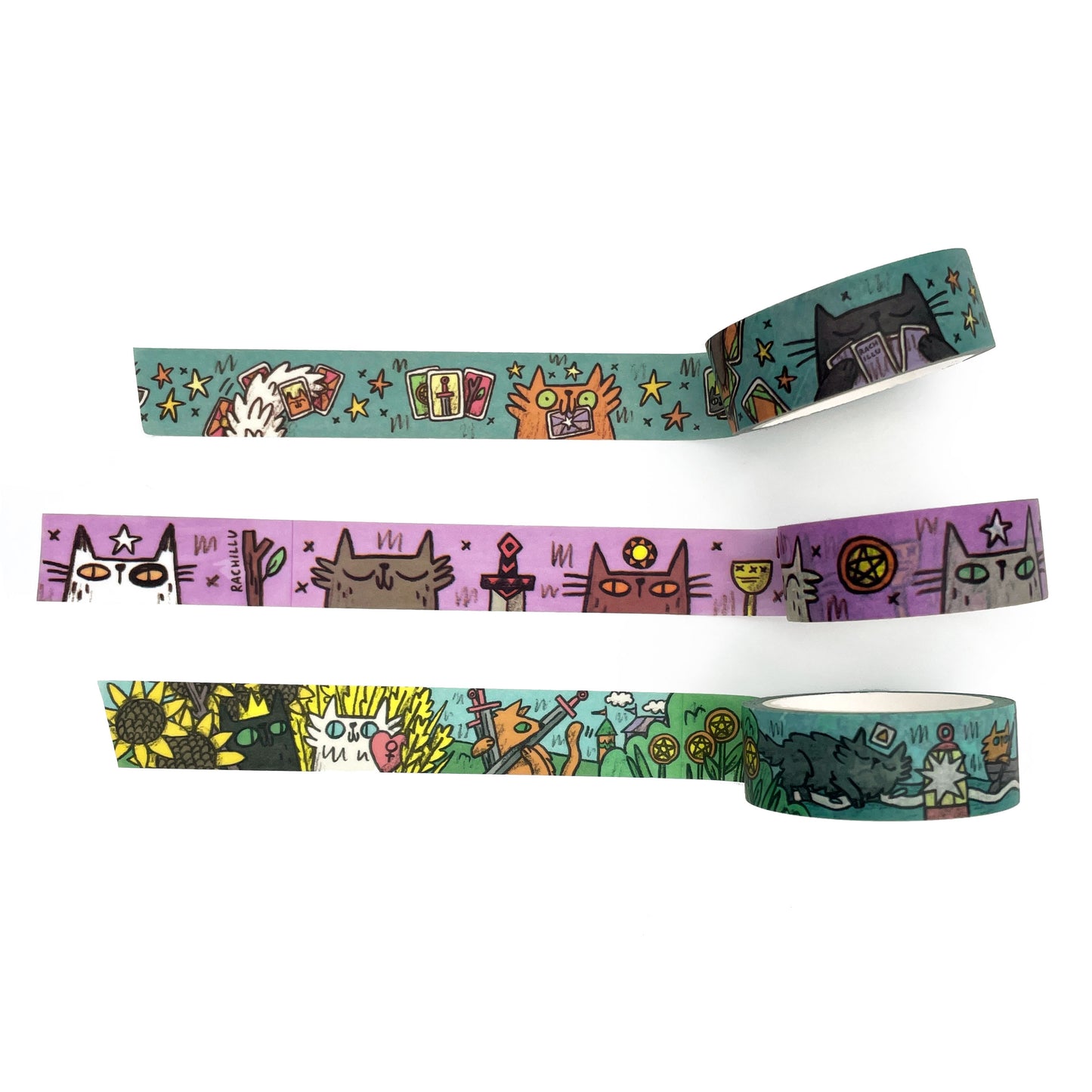 Cat Tarot Washi Tape Set
