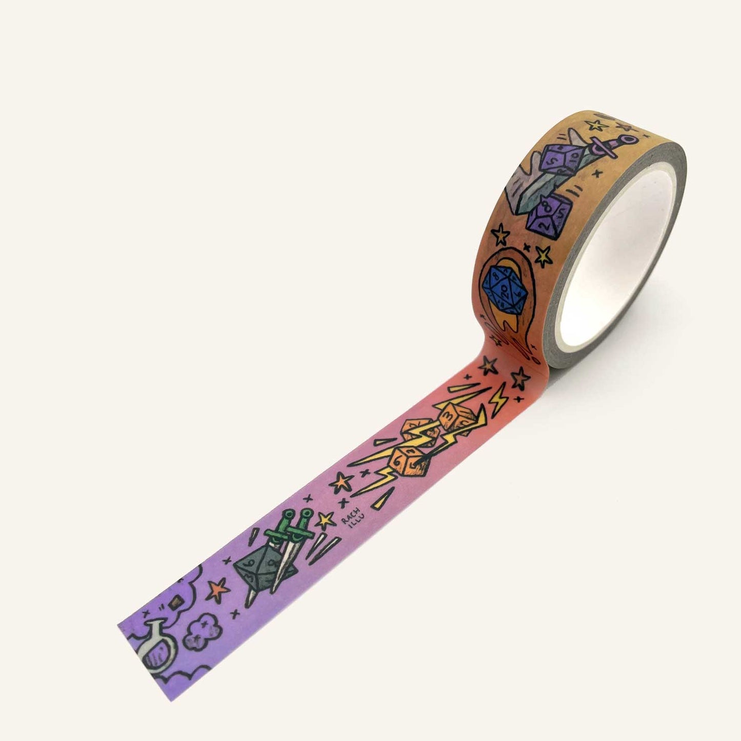 Polyhedral Dice Washi Tape