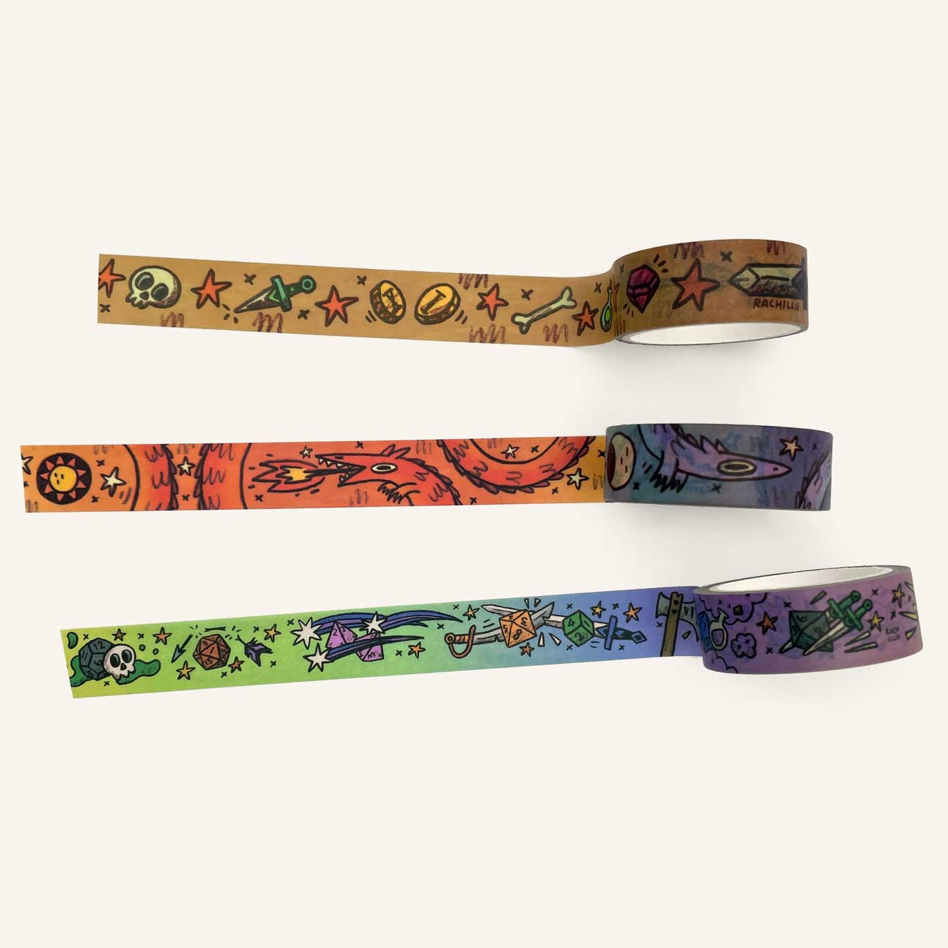 Polyhedral Dice Washi Tape