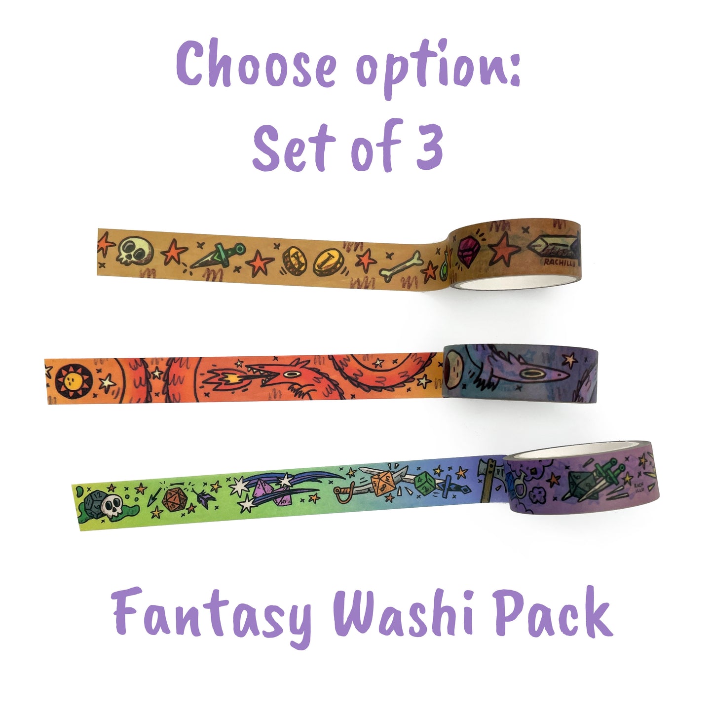 Polyhedral Dice Washi Tape