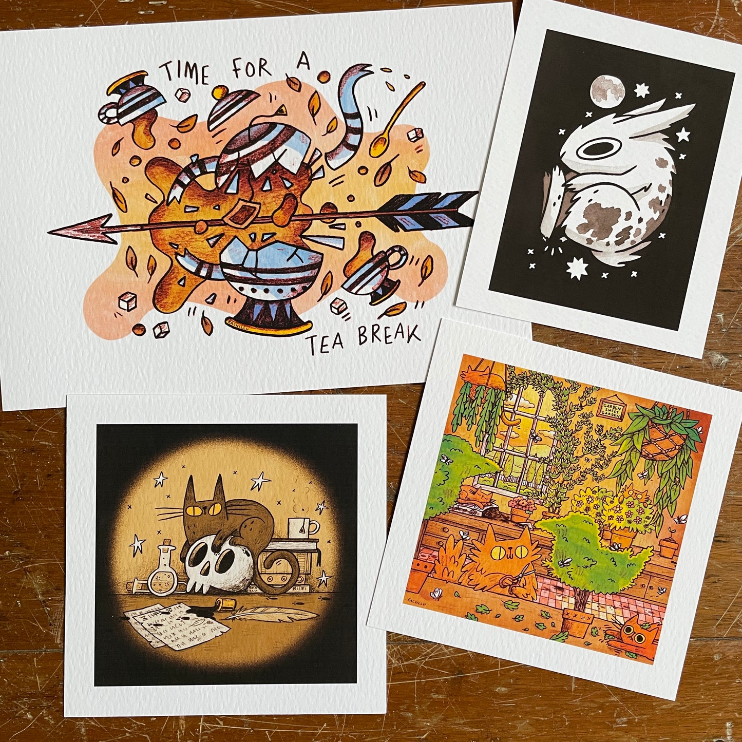 Set of four seconds quality art prints