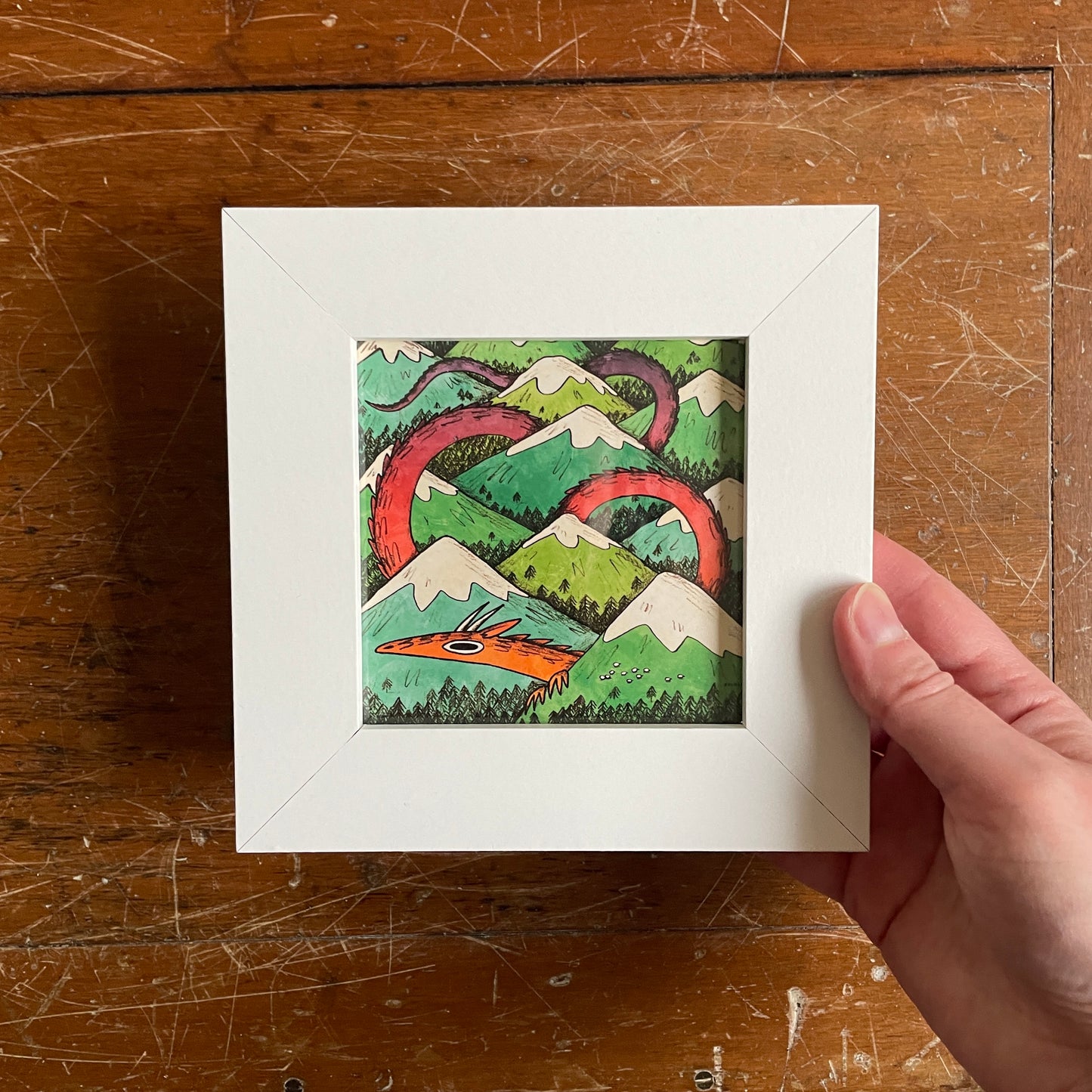 Seconds framed mountain dragon