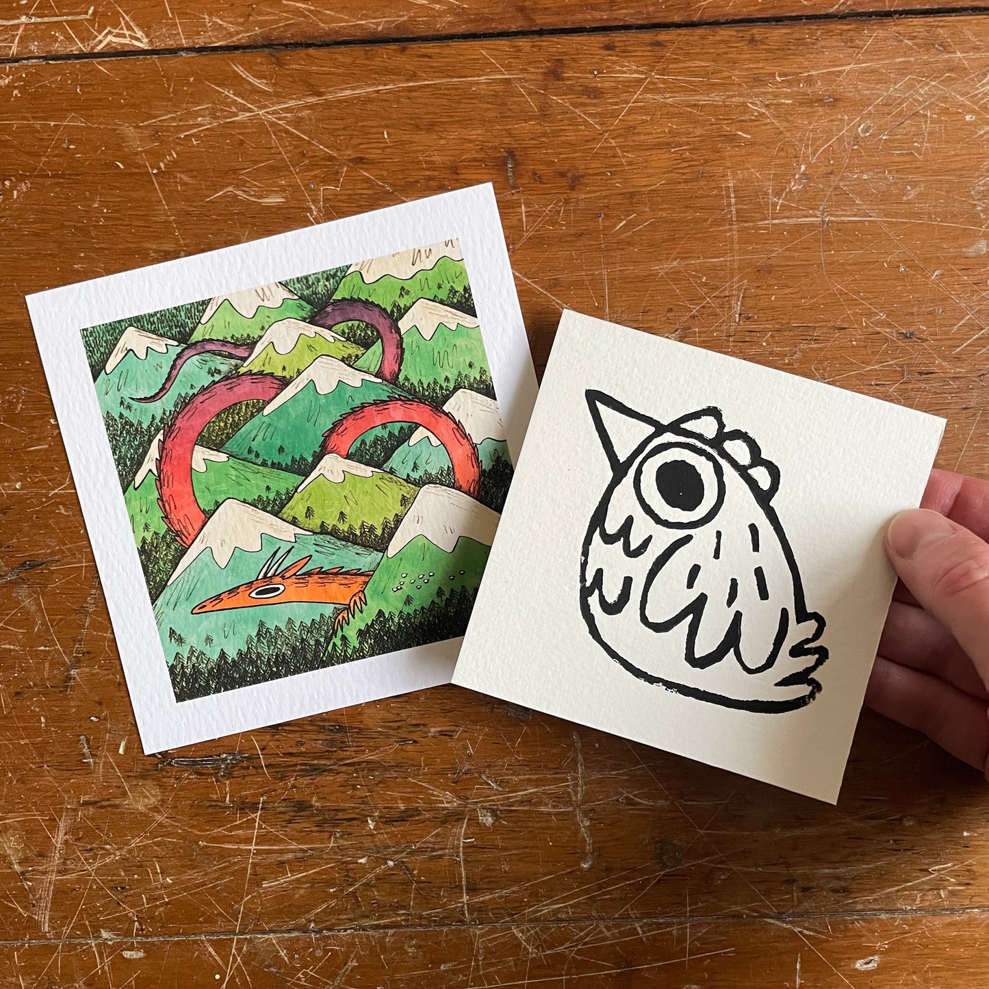 Cards, stickers and prints lucky dips