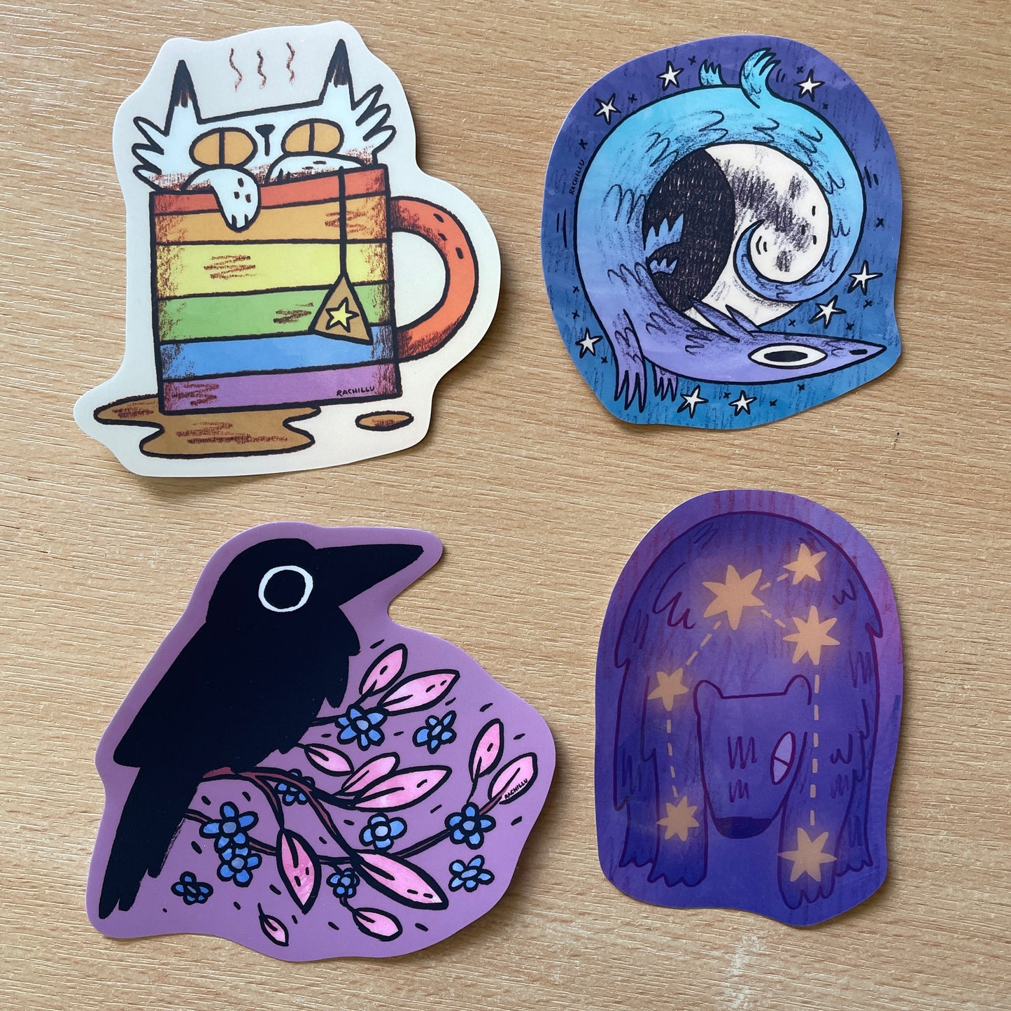 Seconds quality stickers x4