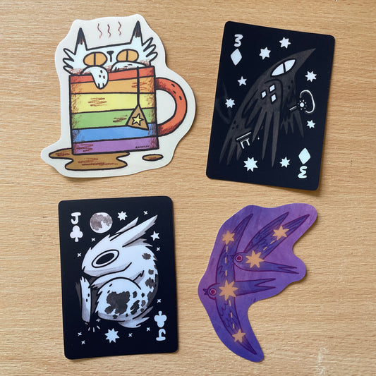 Seconds quality stickers x4