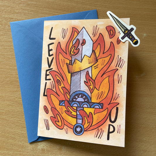 Seconds Level Up card and sticker