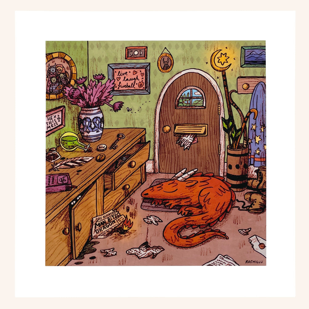 Beware of the Dragon art print