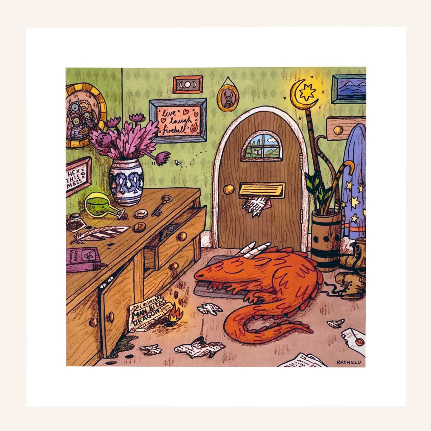Beware of the Dragon art print