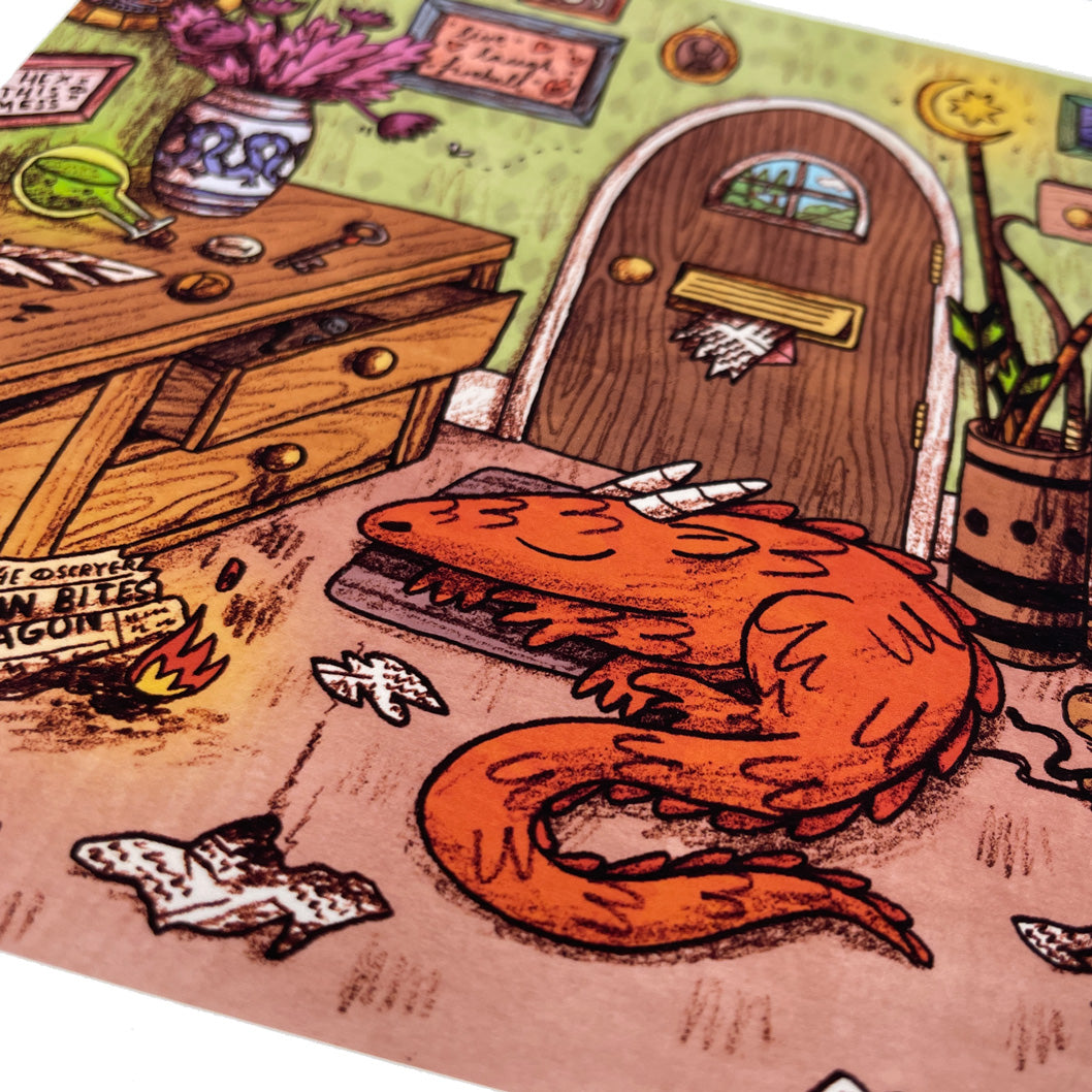 Beware of the Dragon art print