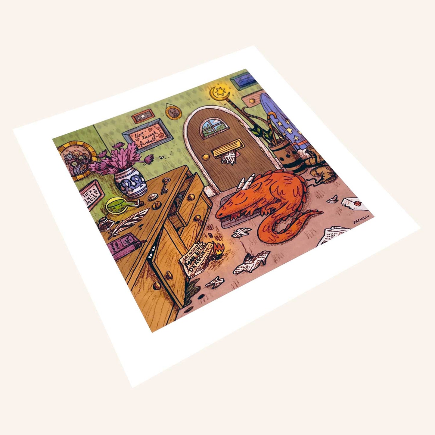 Beware of the Dragon art print