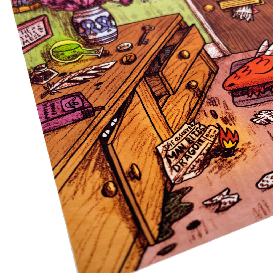 Beware of the Dragon art print