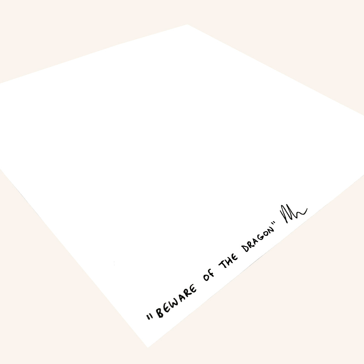 Beware of the Dragon art print